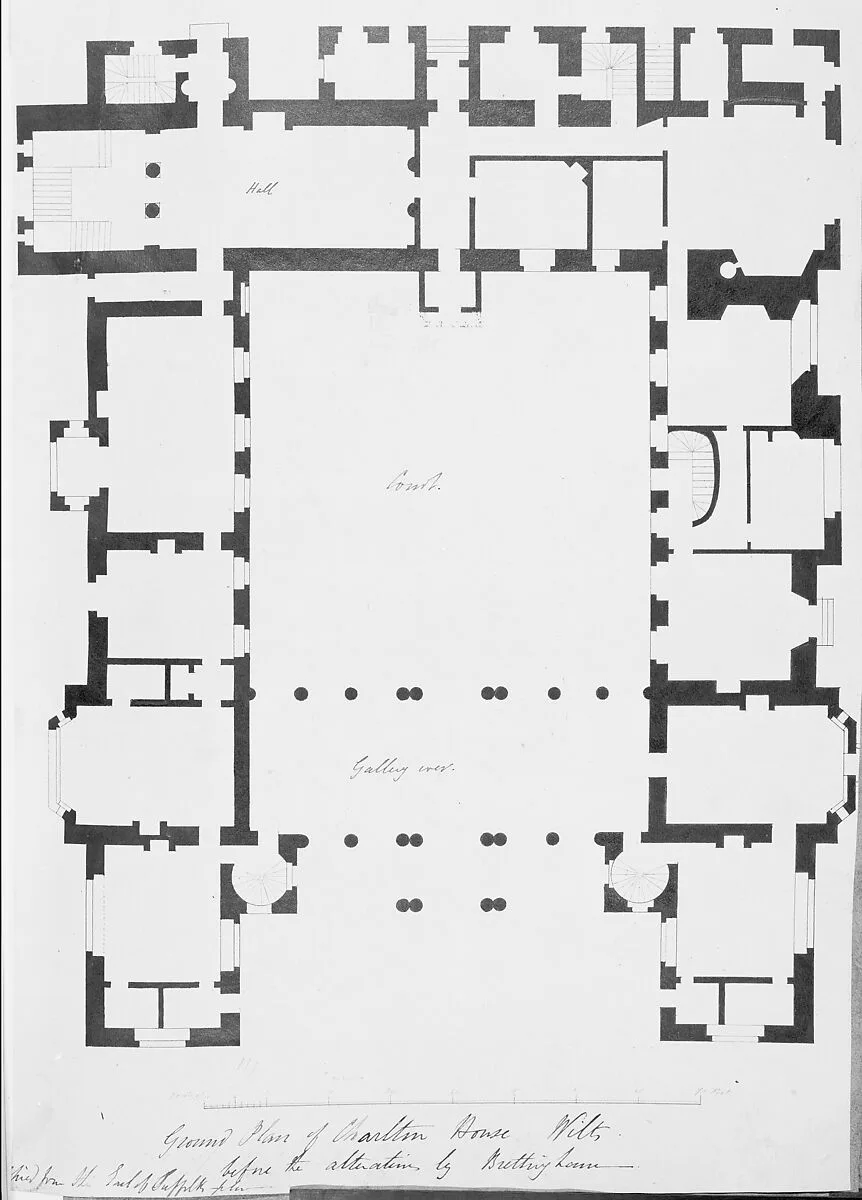 Ground Floor Plan, Charlton House, Wiltshire — Matthew Brettingham, the younger|Charles James Richardson