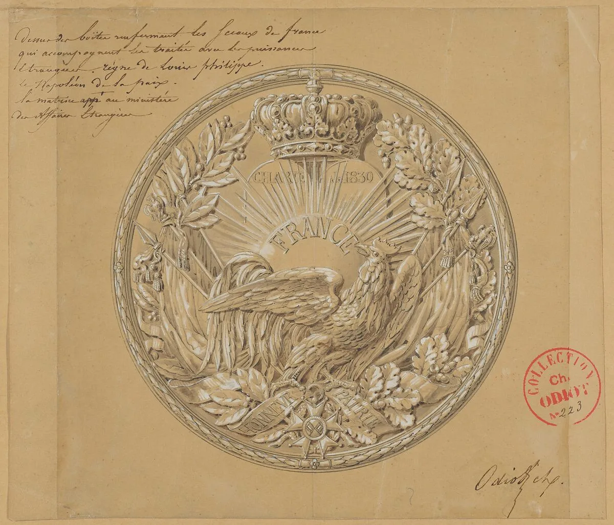 Design for the Medal to Commemorate the Charter of 1830 — Charles-Nicolas Odiot