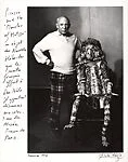 [Picasso with a Sculpture from the New Hebrides, Given to Him by Matisse, Cannes]
