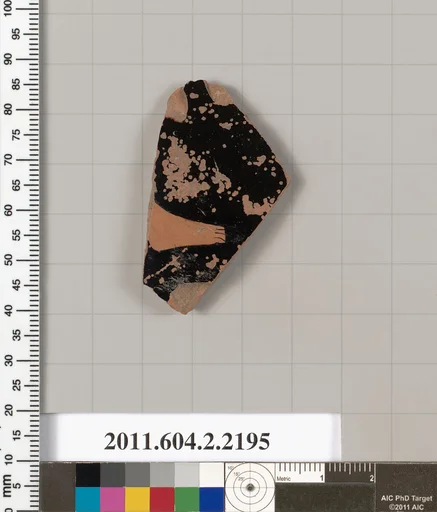 Terracotta fragment of a pot; unglazed on the inside