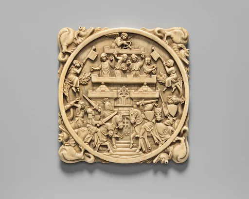 Mirror Cover with the Attack on the Castle of Love