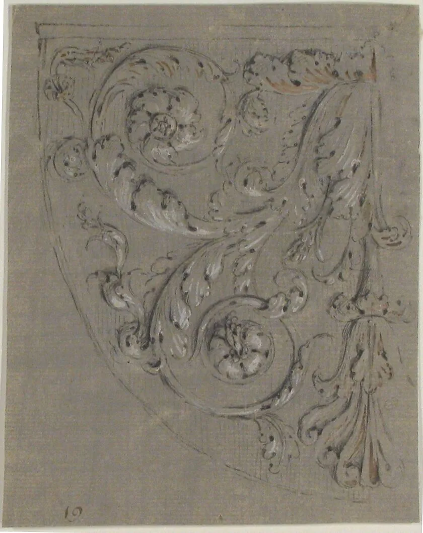 Design for Sculpted Ornament — Anonymous, French, 19th century