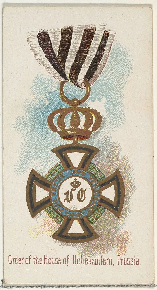 Order of the House of Hohenzollern, Prussia, from the World's Decorations series (N30) for Allen & Ginter Cigarettes — Lindner, Eddy & Claus|Allen & Ginter