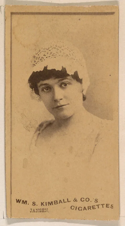 Miss Jansen, from the Actresses series (N203) issued by Wm. S. Kimball & Co. — William S. Kimball & Company