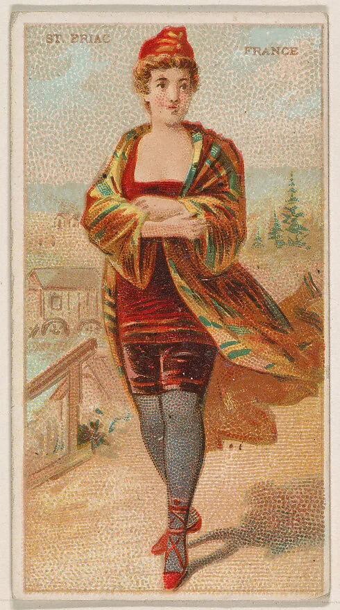 St. Priac, France, from the Surf Beauties series (N232), issued by Kinney Bros. — Kinney Brothers Tobacco Company
