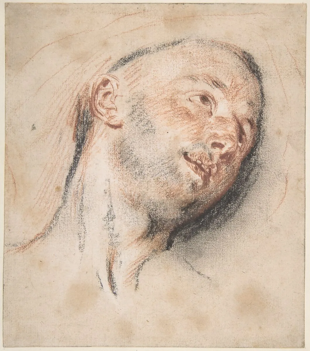 Head of a Man — Antoine Watteau