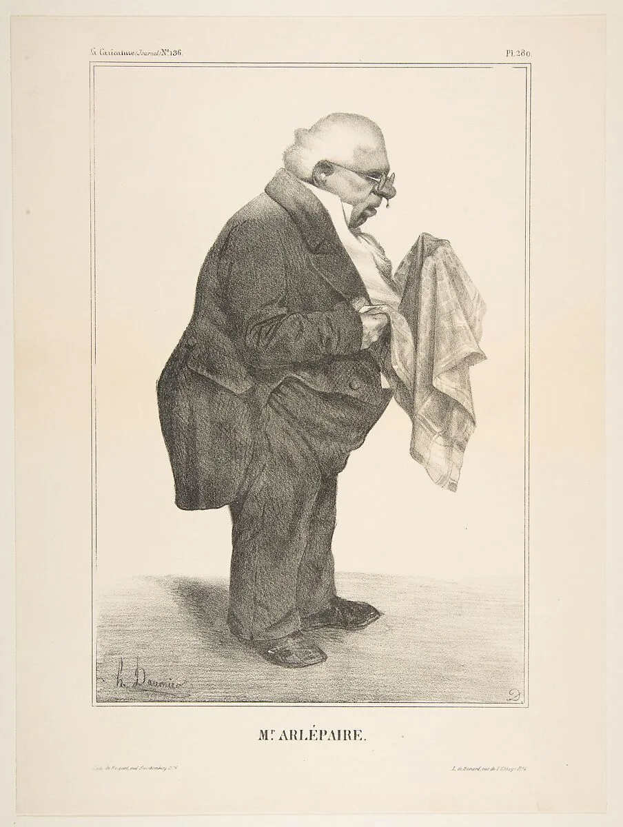 Harlé Père, published in La Caricature no. 136, June 5, 1833 — Honoré Daumier|Becquet|L. de Benard