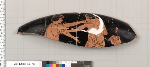 Terracotta rim fragment of a kylix (drinking cup)