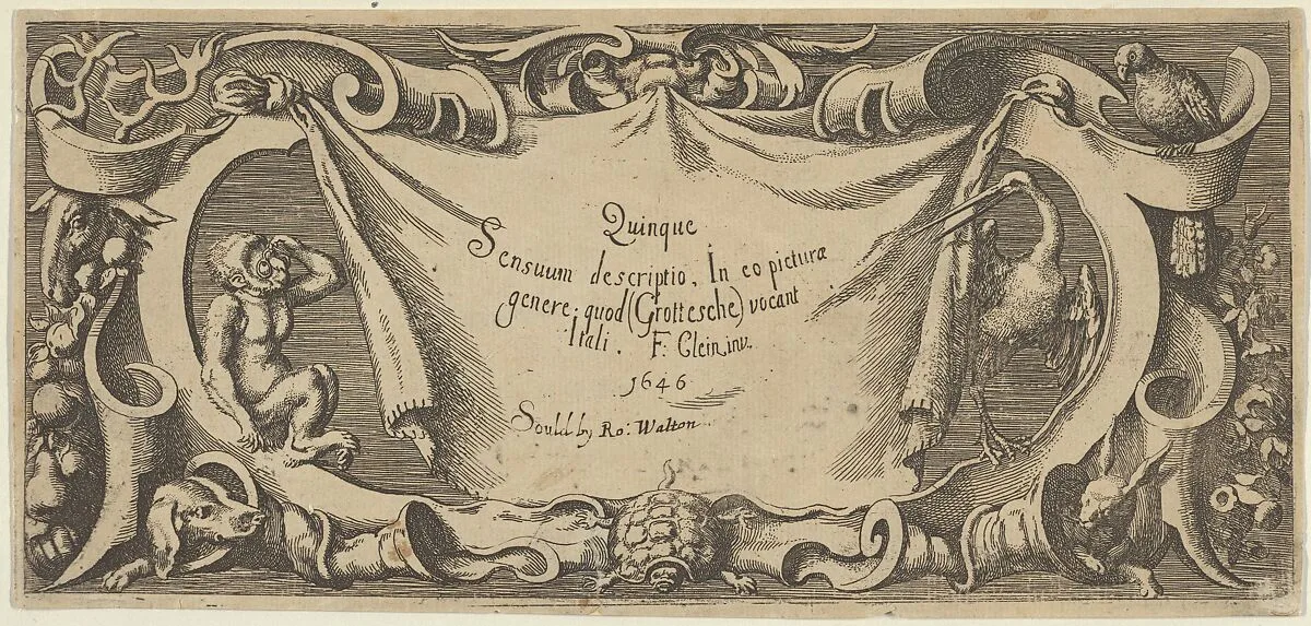 Title Plate, from Quinque Sensuum — Franz Cleyn|Robert Walton