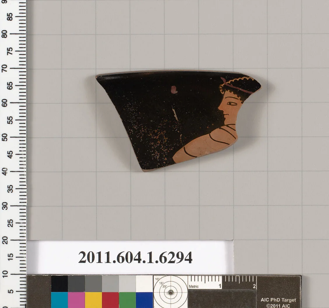 Terracotta rim fragment of a kylix (drinking cup) — Unknown
