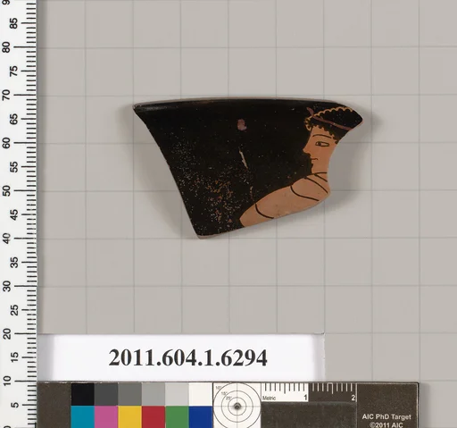 Terracotta rim fragment of a kylix (drinking cup)