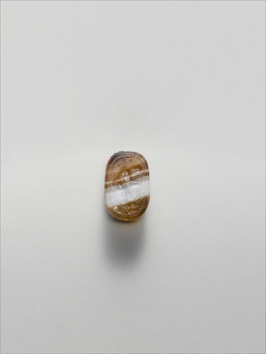 Banded agate scarab — Unknown