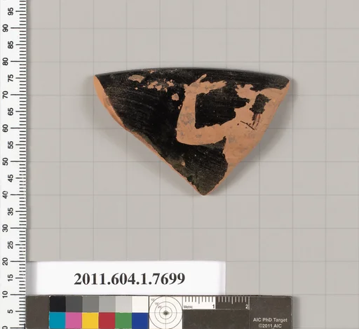 Terracotta rim fragment of a kylix (drinking cup)