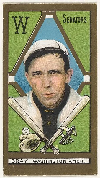 Gray, Washington Senators, American League, from the "Baseball Series" (Gold Borders) set (T205) issued by the American Tobacco Company — American Tobacco Company