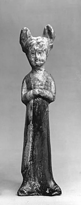 唐 釉陶侍女俑|Figure of a standing woman — Unknown