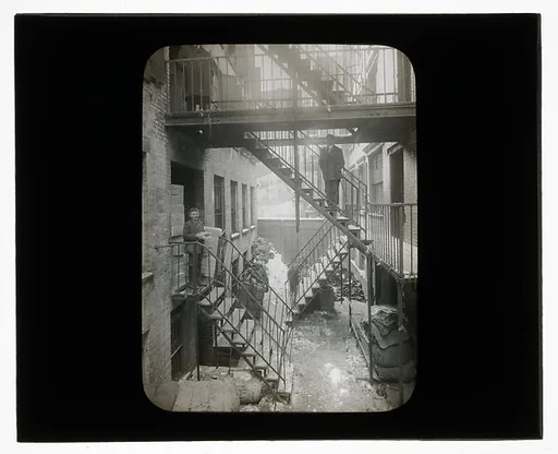 [Social Documentary Lantern Slide of New York]