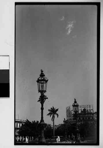[View of Central Square with Lampposts, Havana, Cuba]