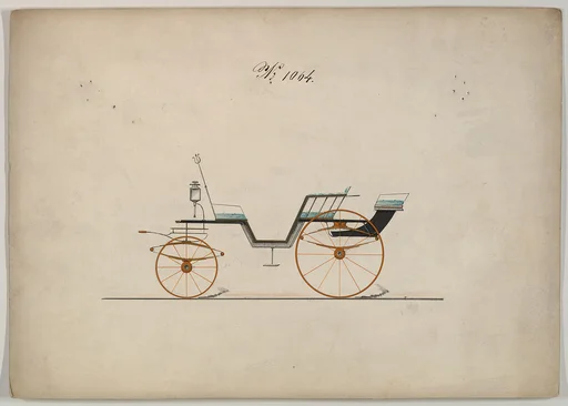 Design for Two Seat English Pony Phaeton, no. 1064
