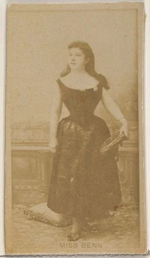 Miss Benn, from the Actors and Actresses series (N45, Type 8) for Virginia Brights Cigarettes