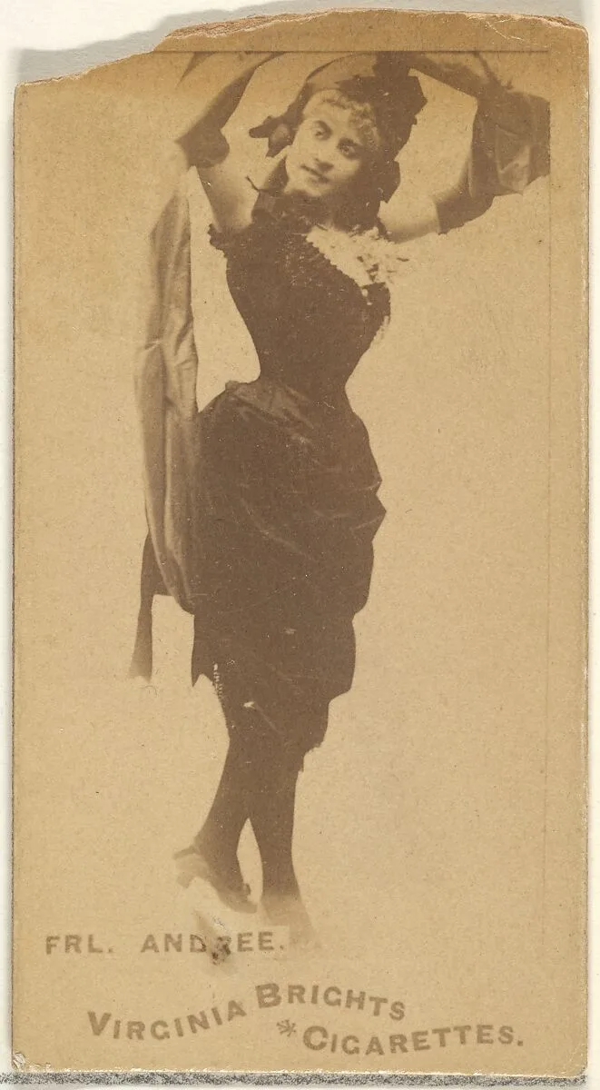 Fräulein Andree, from the Actors and Actresses series (N45, Type 1) for Virginia Brights Cigarettes — Allen & Ginter