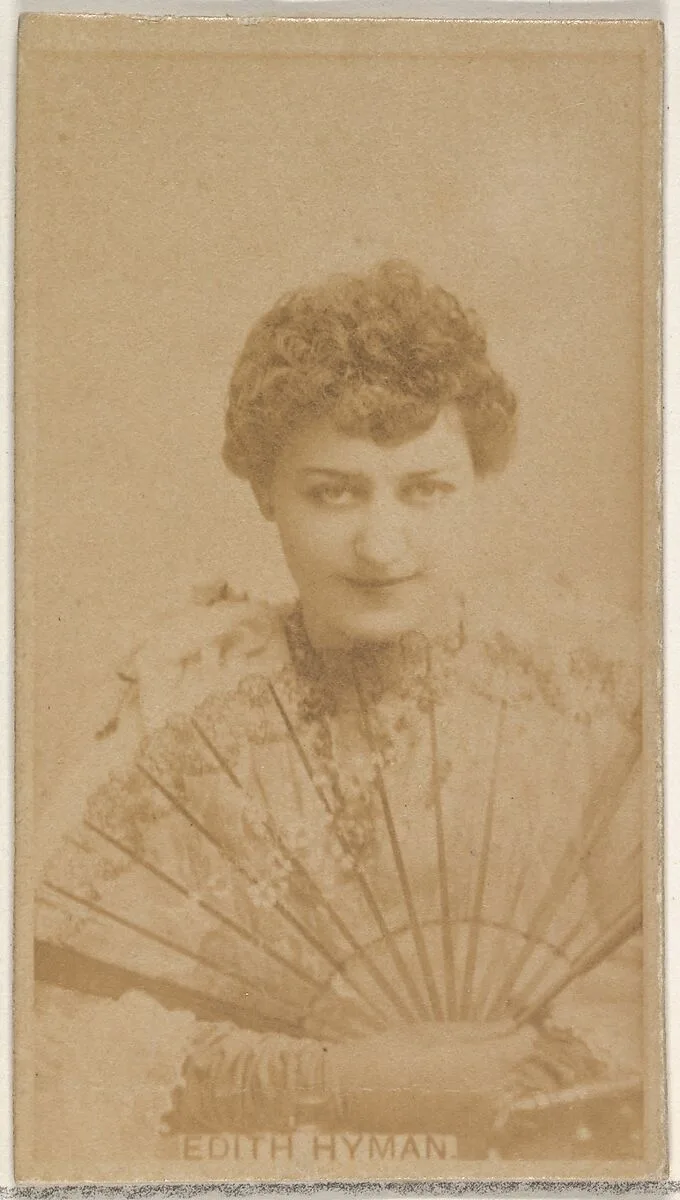 Edith Hyman, from the Actors and Actresses series (N45, Type 8) for Virginia Brights Cigarettes — Allen & Ginter