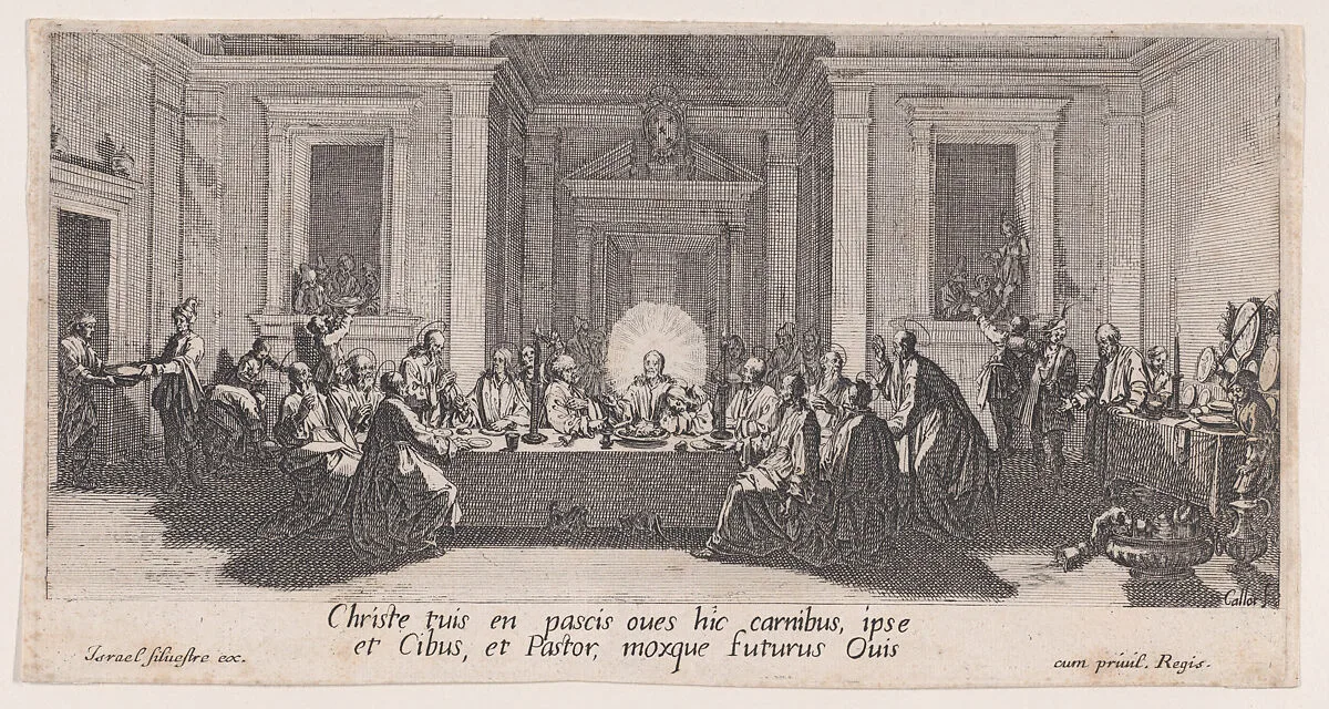 La Cêne (The Last Supper), from La Grande Passion (The Large Passion) — Jacques Callot|Israel Silvestre
