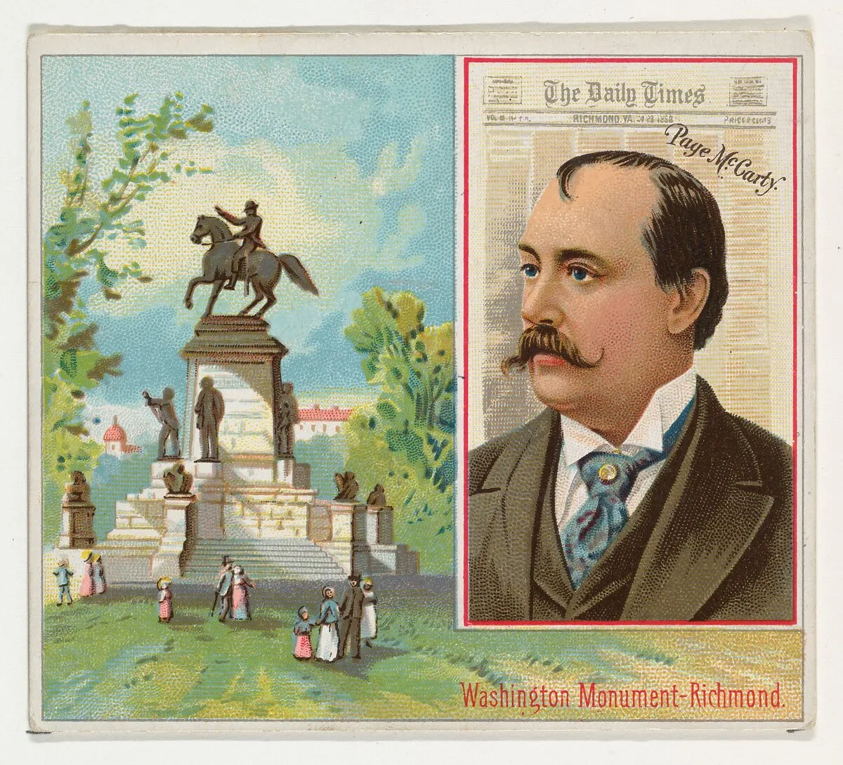 Page McCarty, The Richmond Daily Times, from the American Editors series (N35) for Allen & Ginter Cigarettes — Allen & Ginter