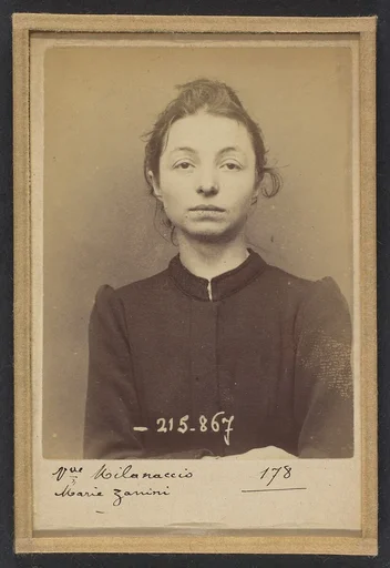 Zanini. Marie (veuve Milanaccio). 28 ans, née à Turin (Italie). Cuisinière. Vol. 18/3/94.