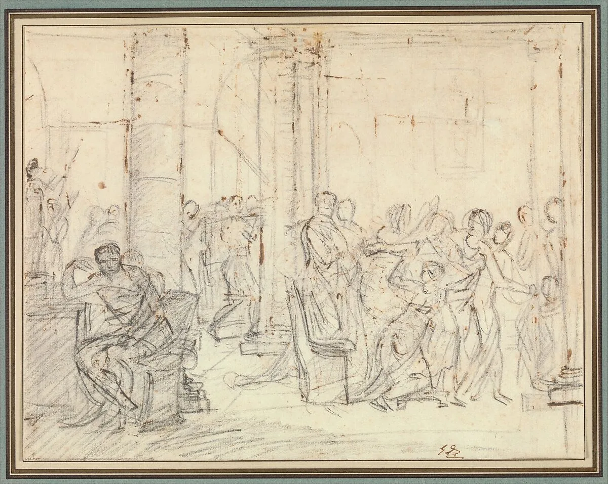 Study for The Lictors Bringing Brutus the Bodies of his Sons — Jacques Louis David
