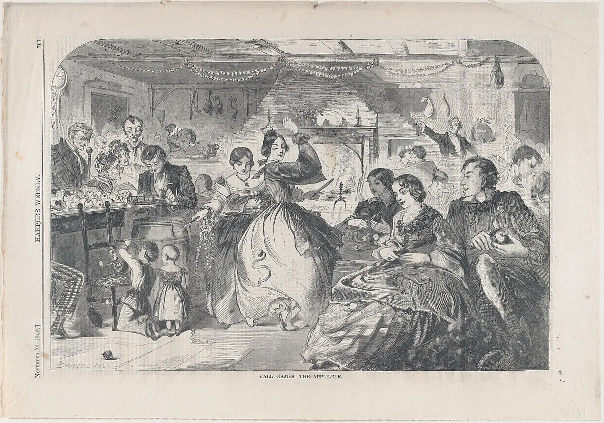 Fall Games – The Apple Bee (from "Harper's Weekly," Vol. III) — Winslow Homer|Harper's Weekly|Harper & Brothers