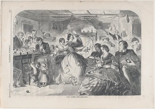 Fall Games – The Apple Bee (from "Harper's Weekly," Vol. III)