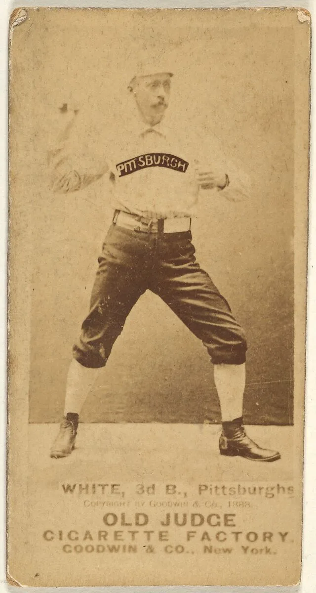 White, 3rd Base, Pittsburgh, from the Old Judge series (N172) for Old Judge Cigarettes — Goodwin & Company