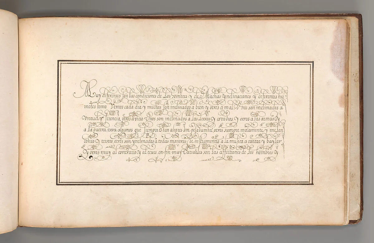 Calligraphic Exercise in Spanish — Anonymous