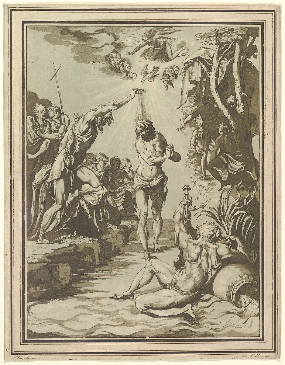 Baptism of Christ — Francesco Rosaspina|Parmigianino (Girolamo Francesco Maria Mazzola)