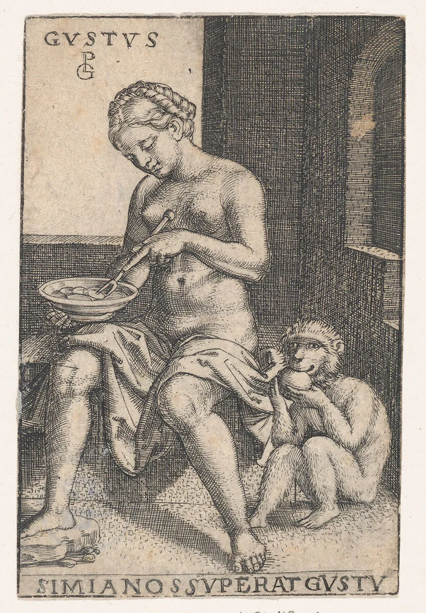 Taste (Gustus), from "The Five Senses" — Georg Pencz