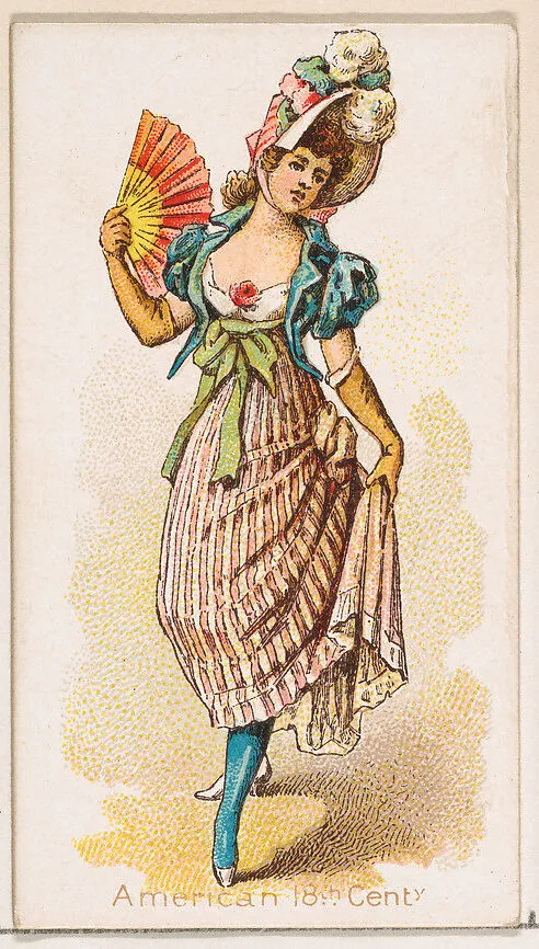 American 18th Century Dancer, from the Dancing Women series (N186) issued by Wm. S. Kimball & Co. — William S. Kimball & Company