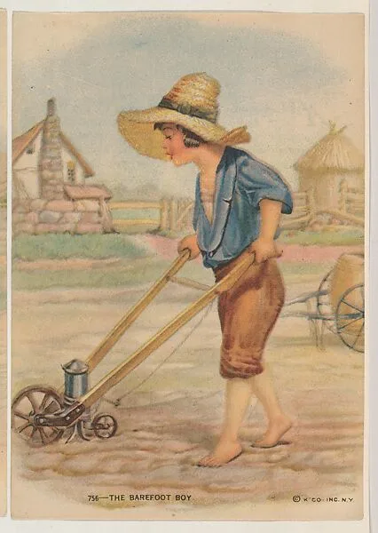 The Barefoot Boy, insert card from the Children, Holidays, Etc. series (D23), issued by the Weber Baking Company — Weber Baking Company