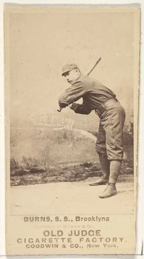 Burns, Shortstop, Brooklyn, from the Old Judge series (N172) for Old Judge Cigarettes