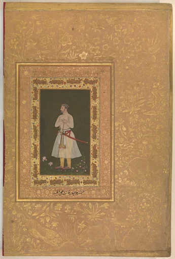 "Portrait of Jahangir Beg, Jansipar Khan", Folio from the Shah Jahan Album