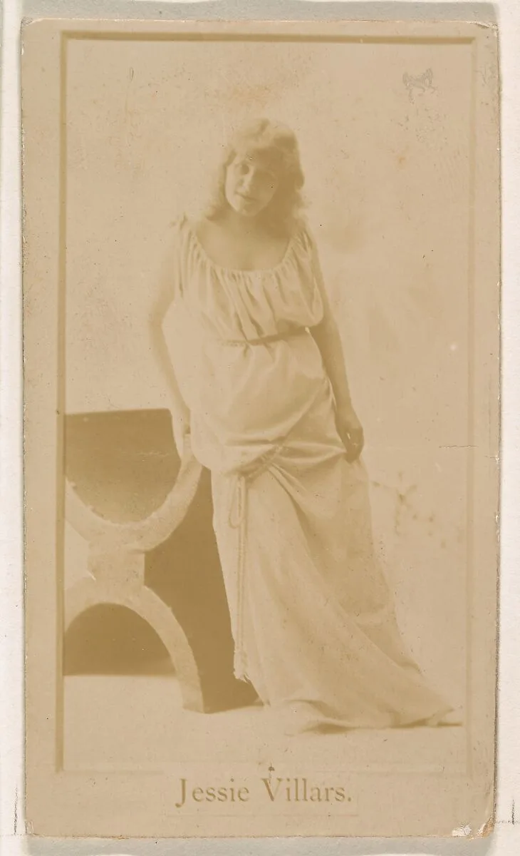 Jessie Villars, from the Actresses series (N245) issued by Kinney Brothers to promote Sweet Caporal Cigarettes — Kinney Brothers Tobacco Company