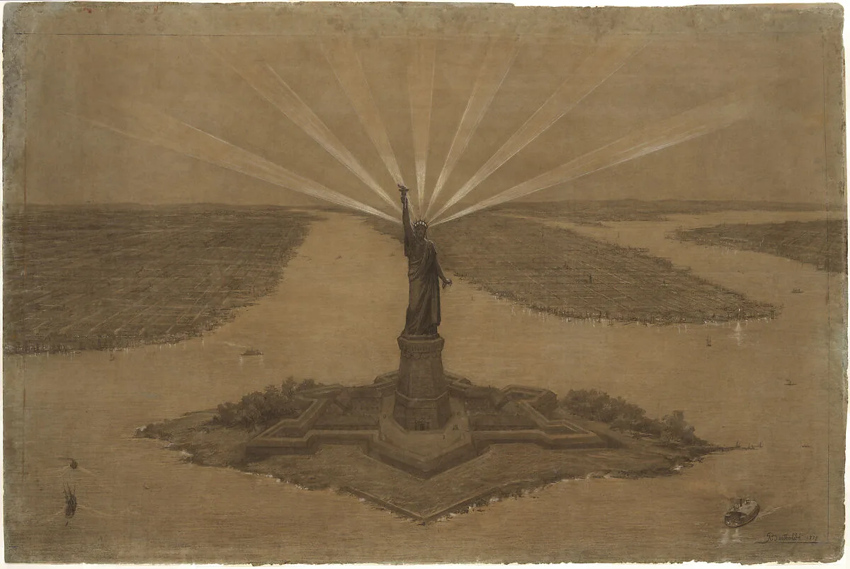 Presentation Drawing of “The Statue of Liberty Illuminating the World" — Frédéric-Auguste Bartholdi