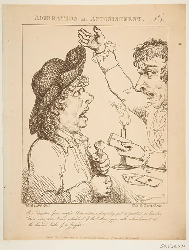 Admiration with Astonishment (Le Brun Travested, or Caricatures of the Passions)
