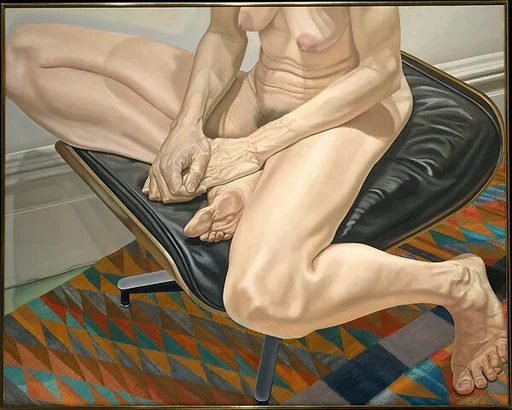 Female Model on Eames Stool
