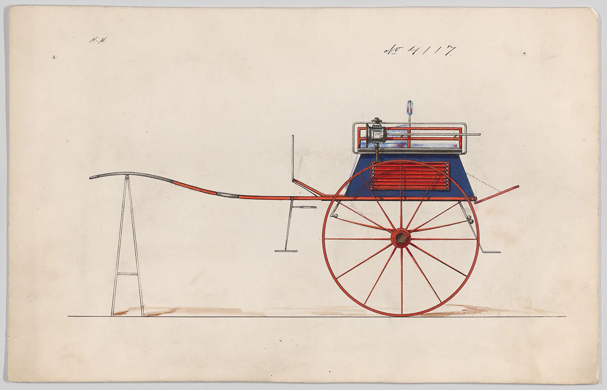 Design for Dog Cart or 2 Wheeler, no. 4117 — Brewster & Co.|Herman Stahmer