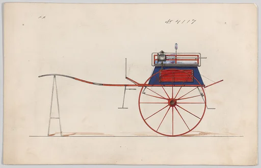Design for Dog Cart or 2 Wheeler, no. 4117