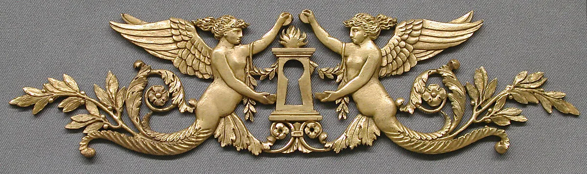 Pair of keyhole escutcheons — Unknown