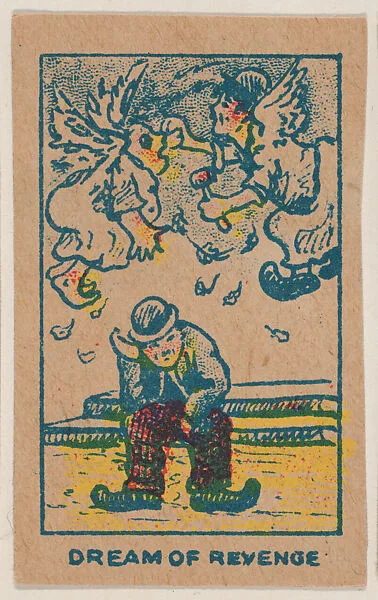 "Dream of Revenge" trade card from the Charlie Chaplin series (W539) — Universal Toy & Novelty Manufacturing Company