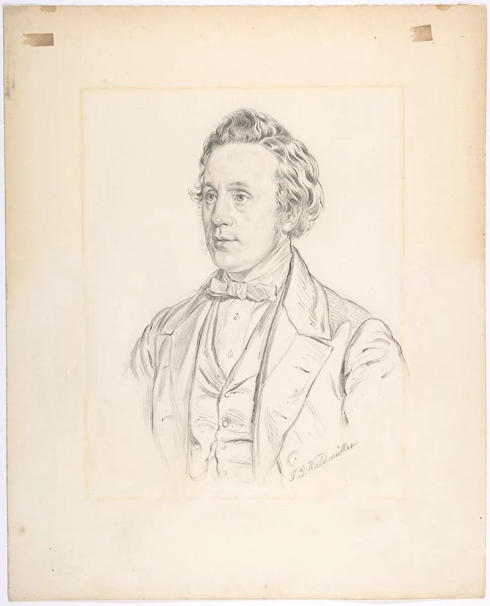 Portrait of Franz Jauner (Vienna 1832-1900 Vienna), Theater Director and Actor in Vienna — Ferdinand Georg Waldmüller