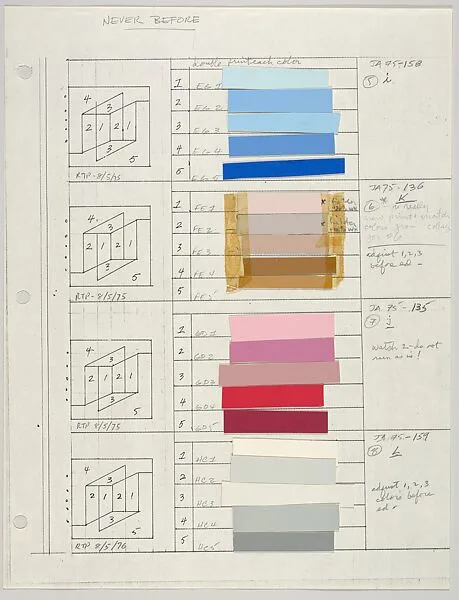Untitled (for Never Before, i,k,j,l) — Josef Albers