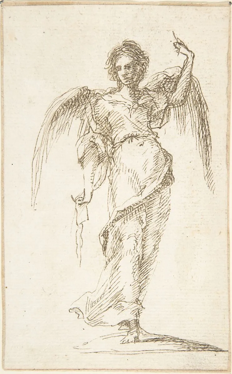 Standing Figure of an Angel — Pedro Duque Cornejo|Anonymous, Spanish, School of Seville, 17th century